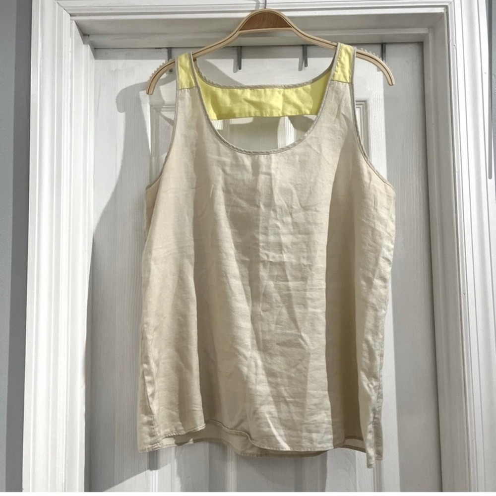 Patagonia Women’s Seahurst Bleached Stone Yellow Tank Sz 12